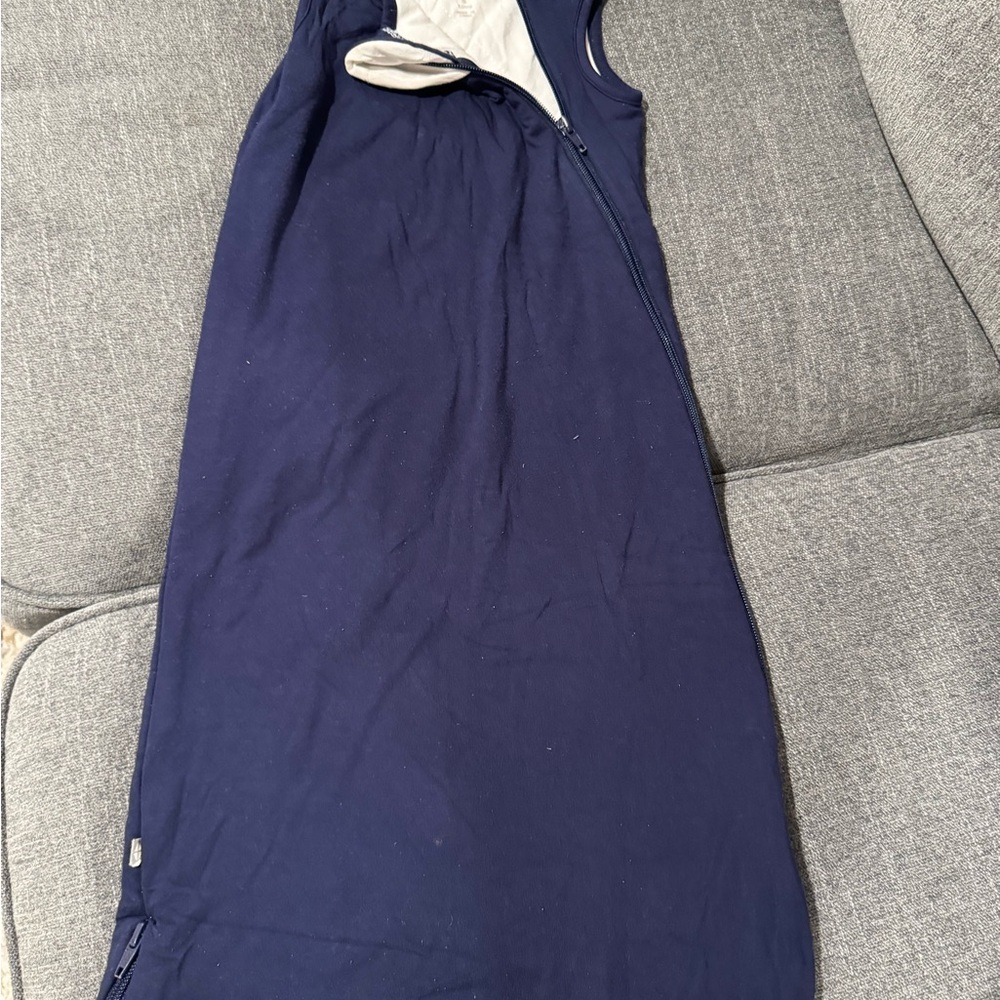 Kyte BABY Navy and Cream Sleeveless Zippered Sleep Sack